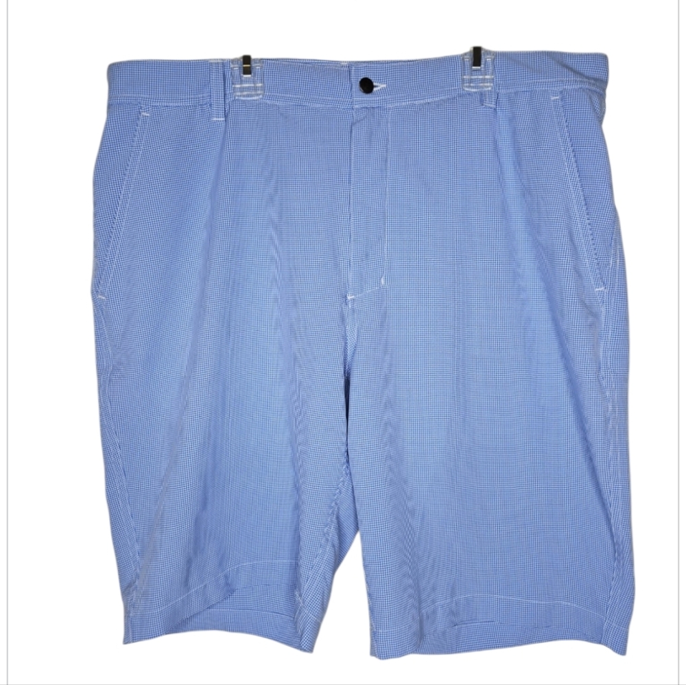 FootJoy Men's Lt Blue Mini Check Performance Golf Shorts Size 36
